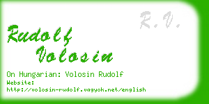 rudolf volosin business card